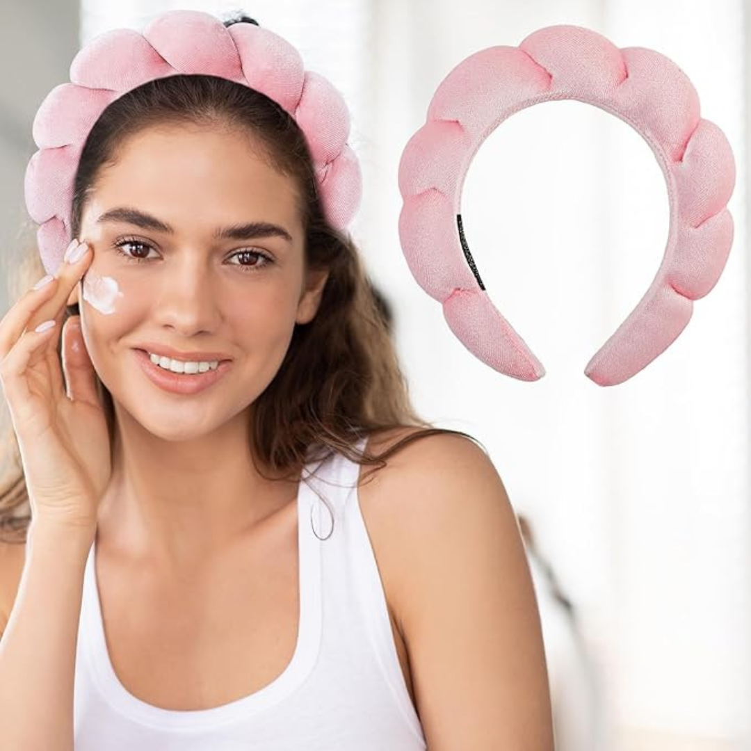 Pink Puffy Headband Kit for Women Girls