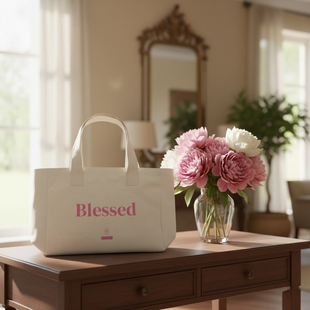 BLESSED Large Tote Bag